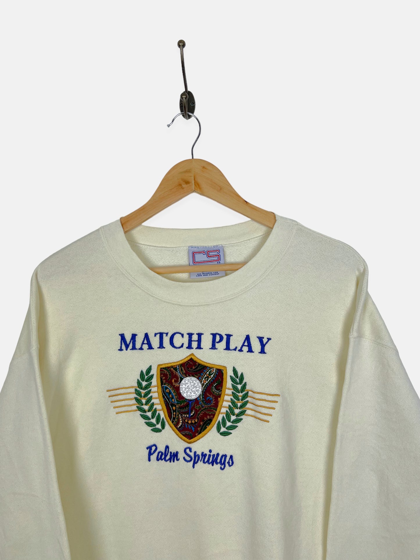 90's Matchplay Palm Springs USA Made Embroidered Vintage Sweatshirt Size L