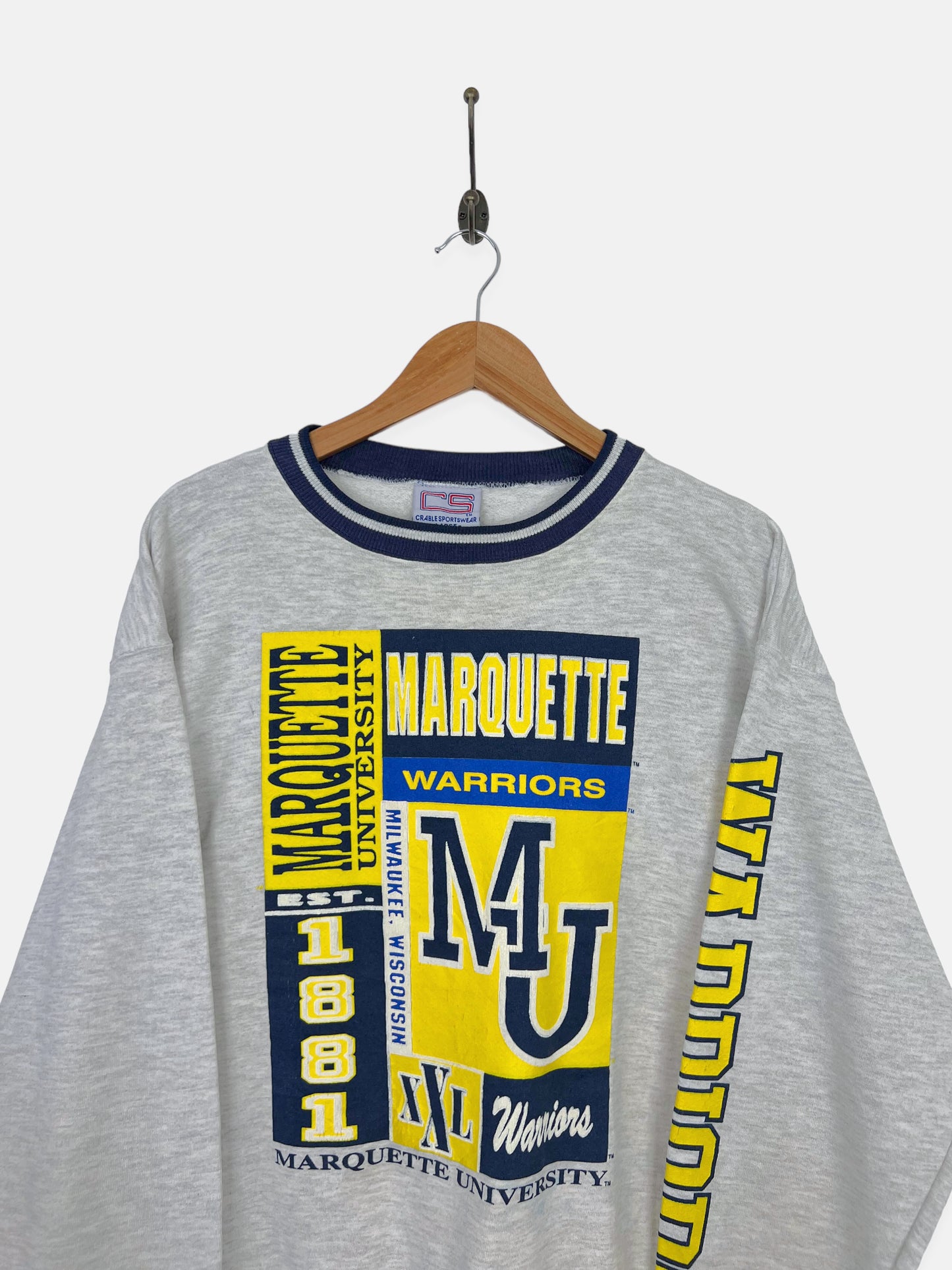 90's Marquette University Warriors USA Made Vintage Sweatshirt Size M