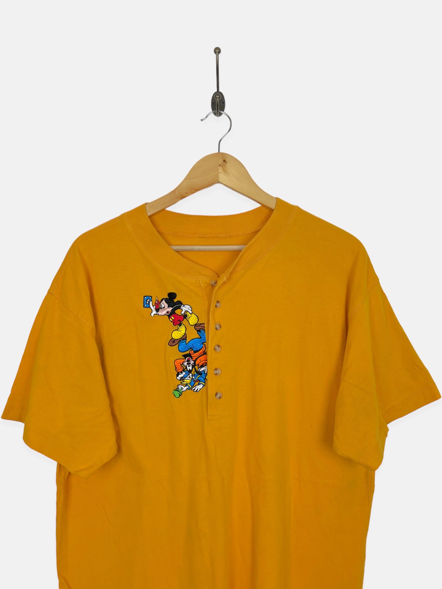 90's Disney Mickey Mouse Embroidered Vintage T-Shirt Size M-L