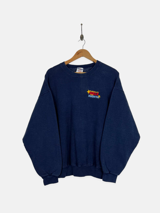 90's America's Walk For Diabetes Embroidered Vintage Sweatshirt Size L