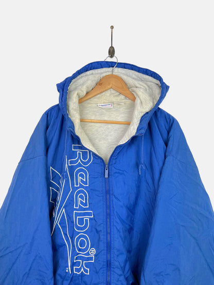 90's Reebok Embroidered Vintage Jacket with Hood Size L-XL