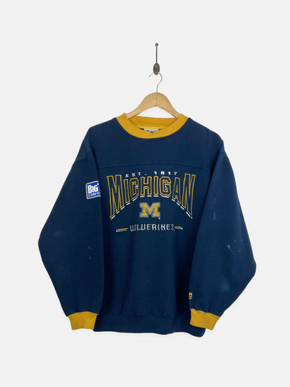 90's Michigan Wolverines Embroidered Vintage Sweatshirt Size M-L