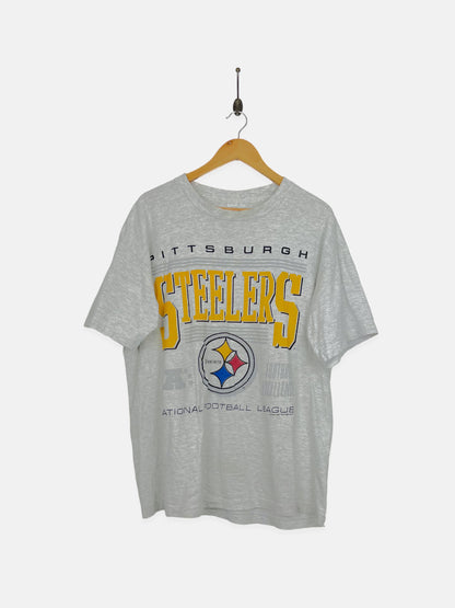 1993 Pittsburgh Steelers NFL USA Made Vintage T-Shirt Size L-XL