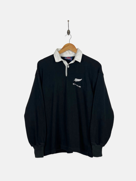 90's New Zealand All Blacks Canterbury NZ Made Embroidered Vintage Jersey Size M