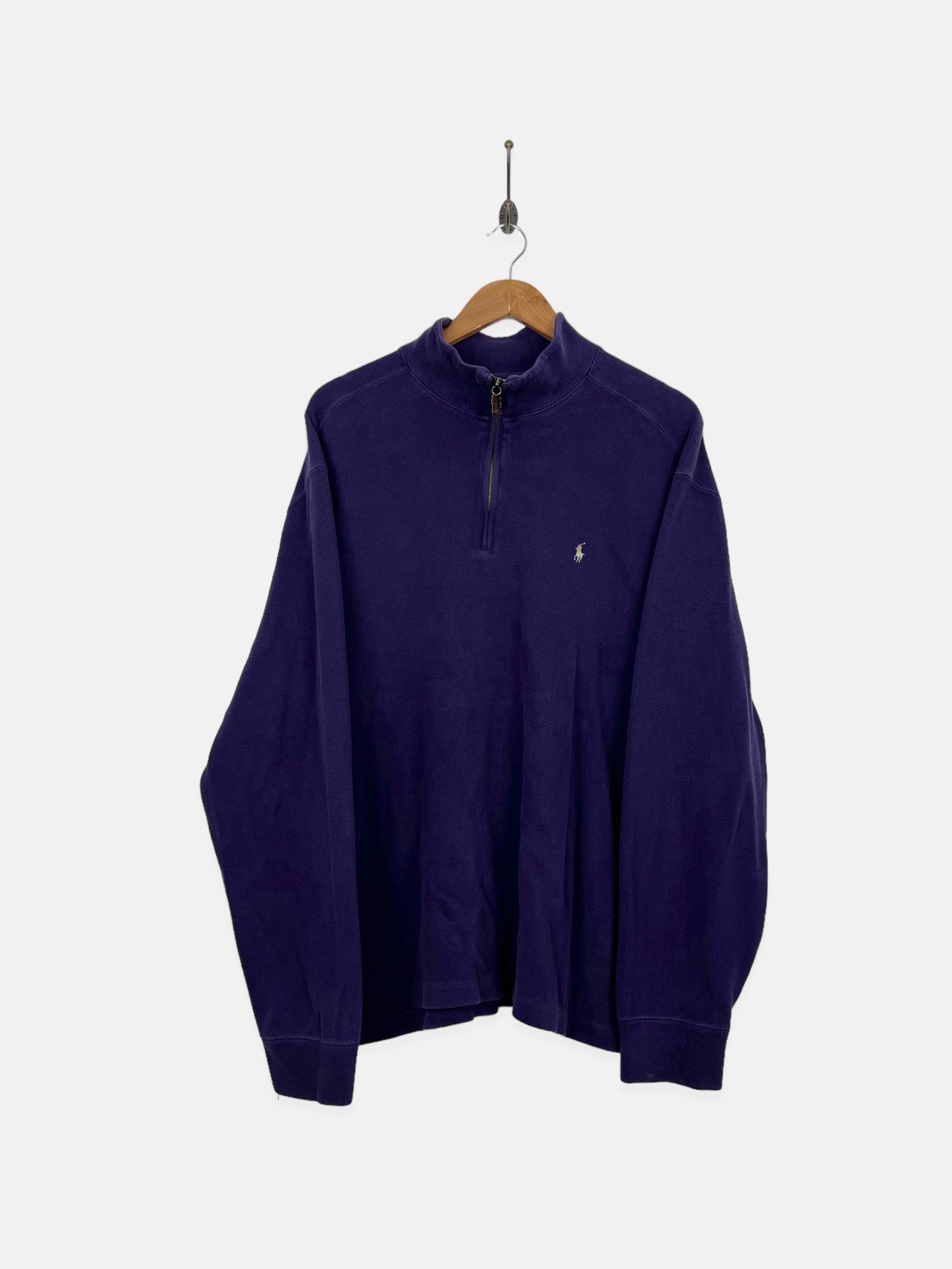 90's Ralph Lauren Embroidered Vintage Quarterzip Sweatshirt Size XL