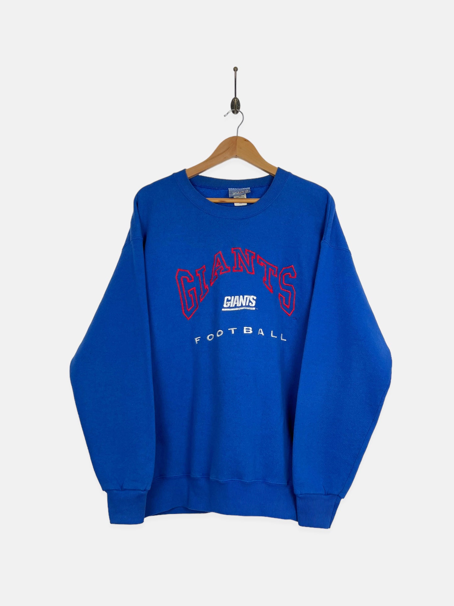 90's New York Giants NFL USA Made Embroidered Vintage Sweatshirt Size L-XL