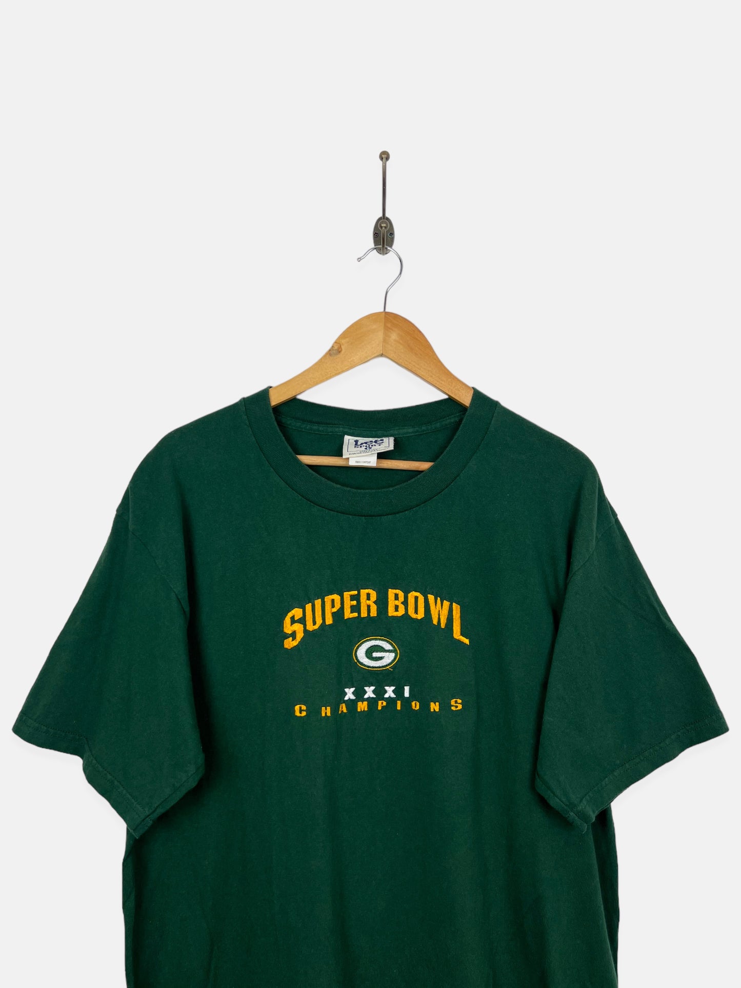 90's Green Bay Packers NFL USA Made Embroidered Vintage T-Shirt Size L