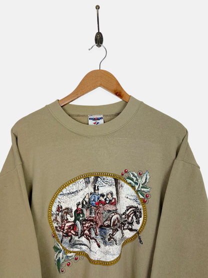 90's Festive USA Made Vintage Sweatshirt Size 12