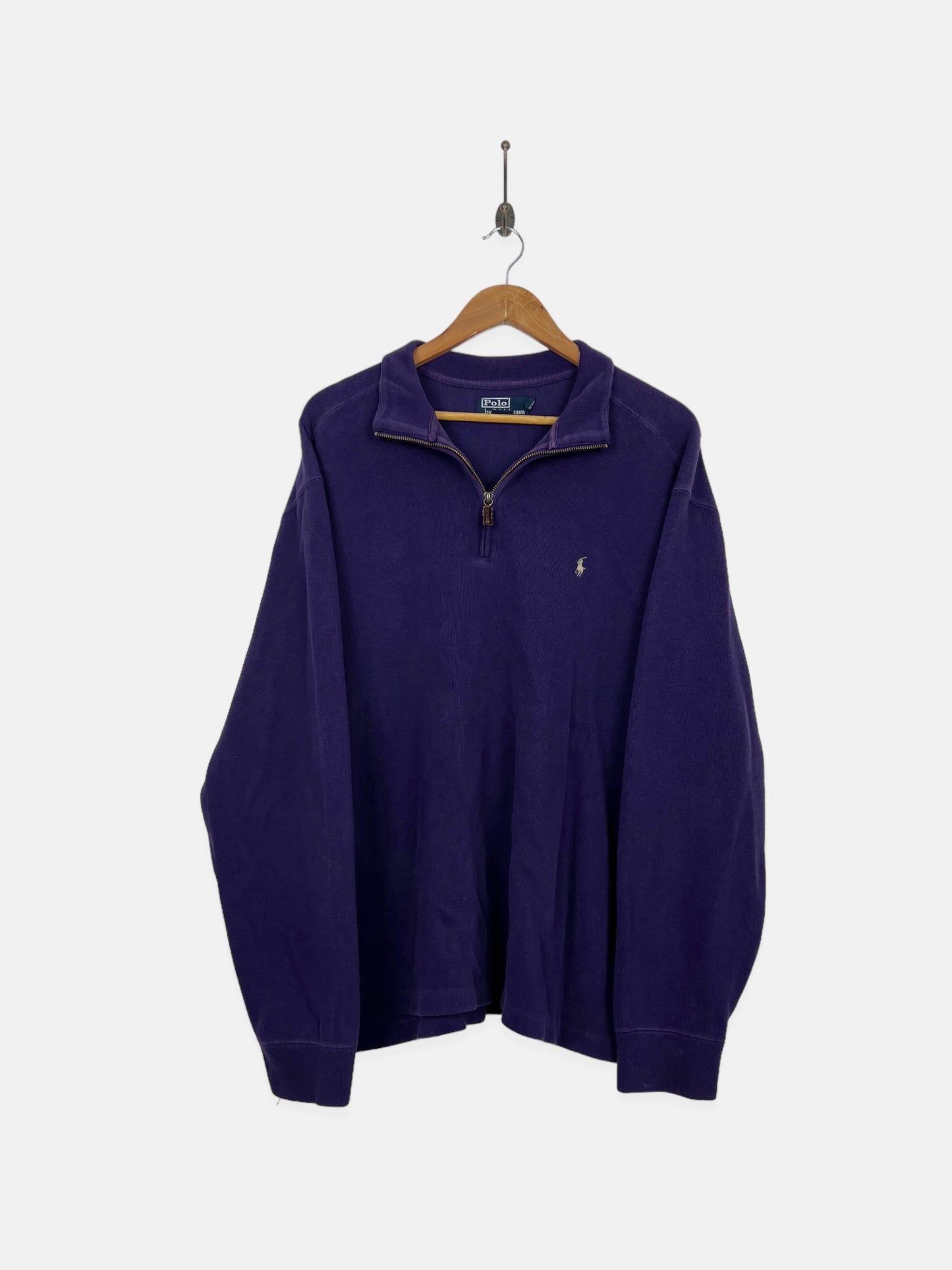 90's Ralph Lauren Embroidered Vintage Quarterzip Sweatshirt Size XL