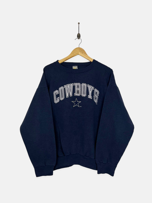 90's Dallas Cowboys NFL USA Made Embroidered Vintage Sweatshirt Size M-L