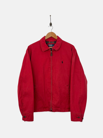 90's Ralph Lauren Embroidered Plaid Lined Vintage Jacket Size M