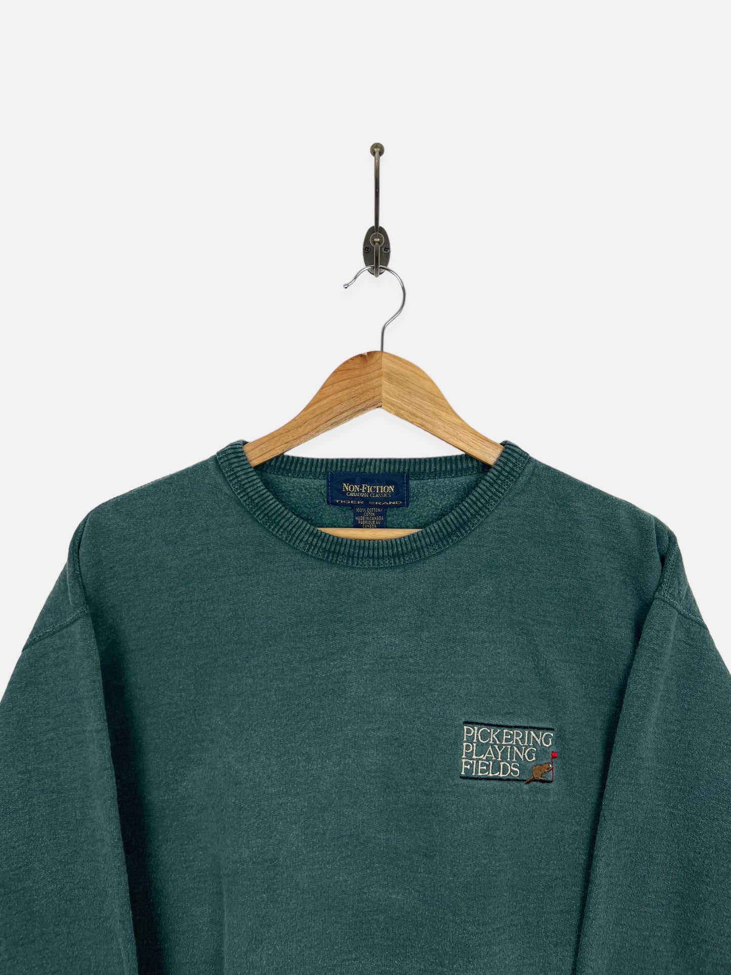 90's Pickering Playing Fields Canada Made Vintage Sweatshirt Size L