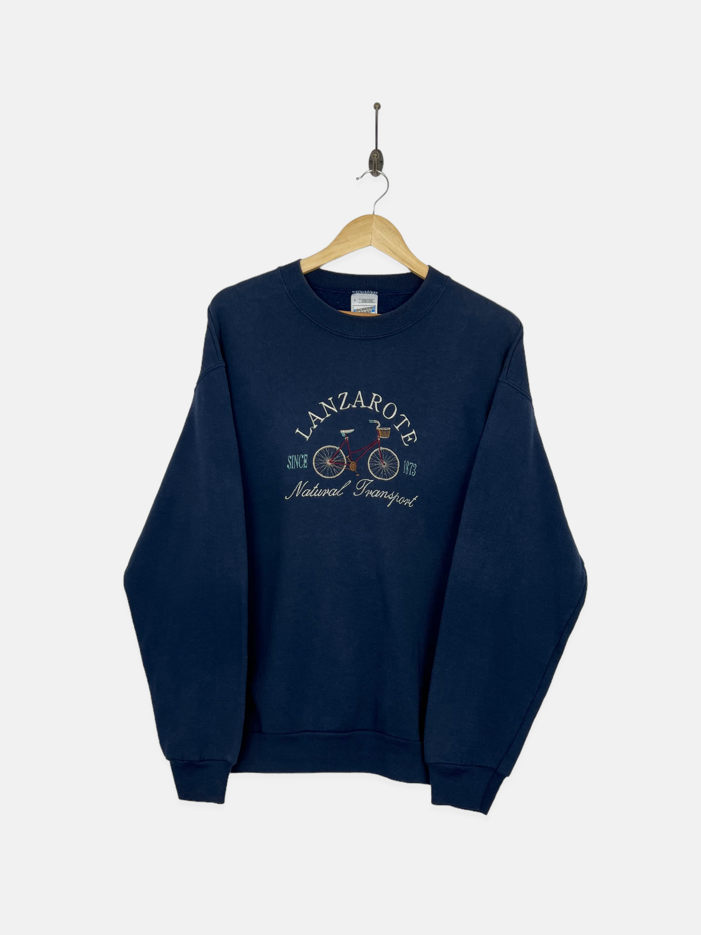 90's Lanzarote Natural Transport Embroidered Vintage Sweatshirt Size M-L