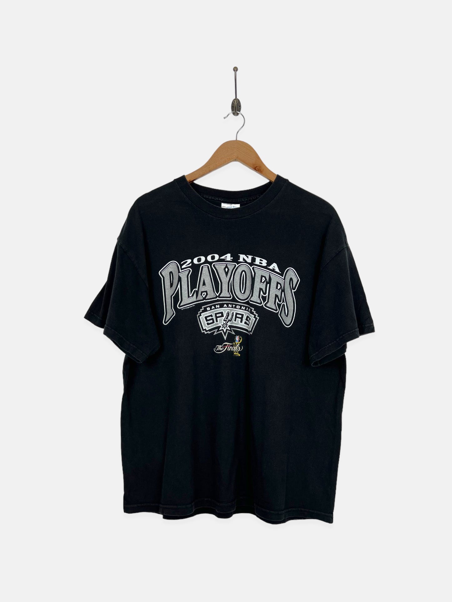 San Antonio Spurs 2004 NBA Playoffs Vintage T-Shirt Size M