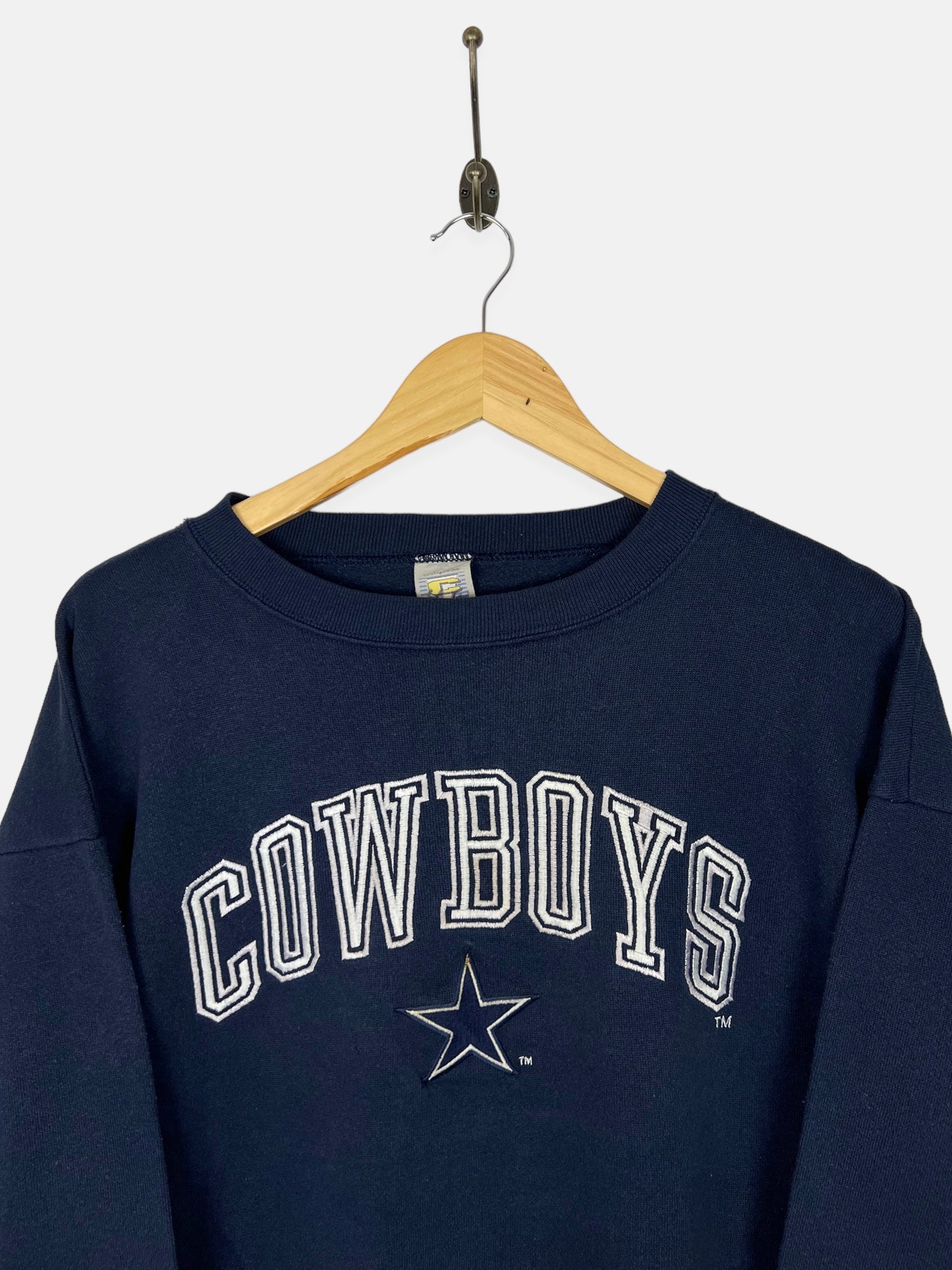 90's Dallas Cowboys NFL USA Made Embroidered Vintage Sweatshirt Size M-L