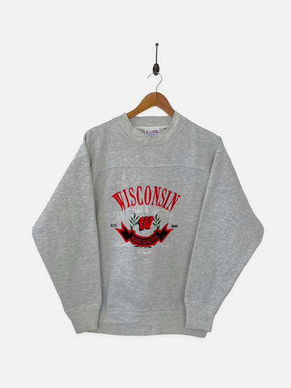 90's Wisconsin Badgers Embroidered Vintage Sweatshirt Size M