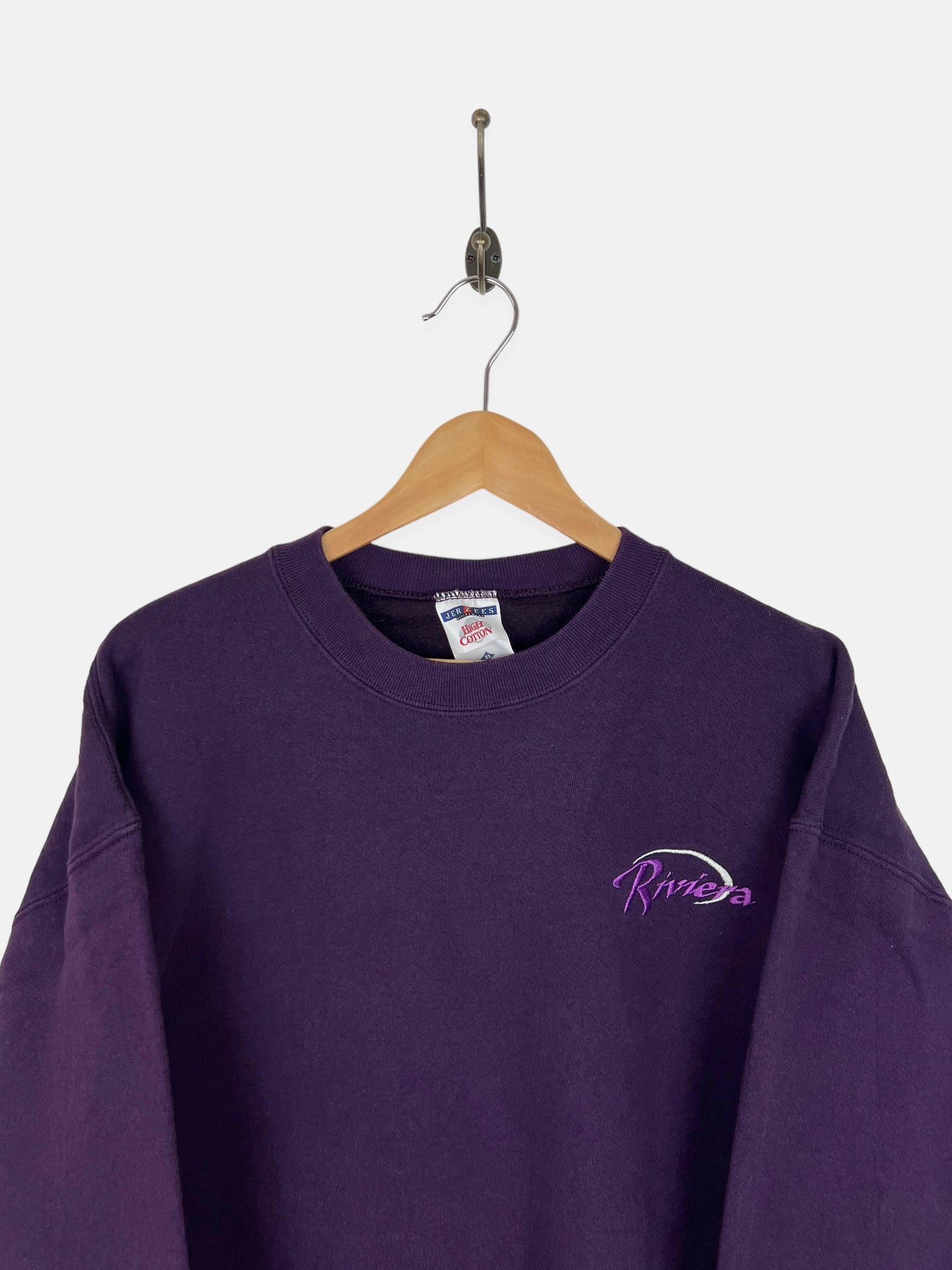 90's Riviera USA Made Embroidered Vintage Sweatshirt Size L-XL
