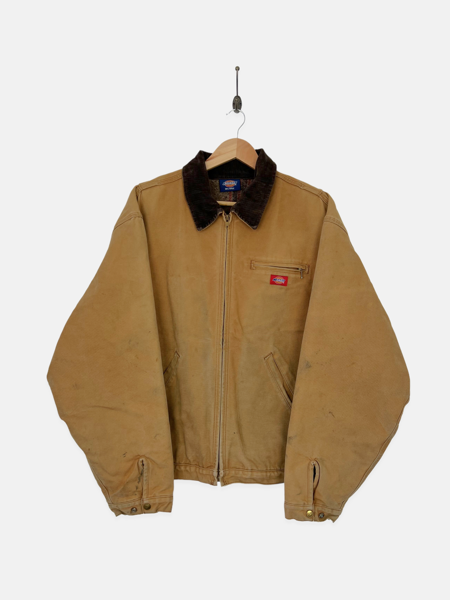 90's Dickies Heavy Duty Lined Vintage Corduroy Collar Jacket Size XL-2XL