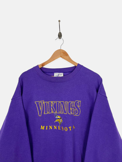 90's Minnesota Vikings NFL Embroidered Vintage Sweatshirt Size L