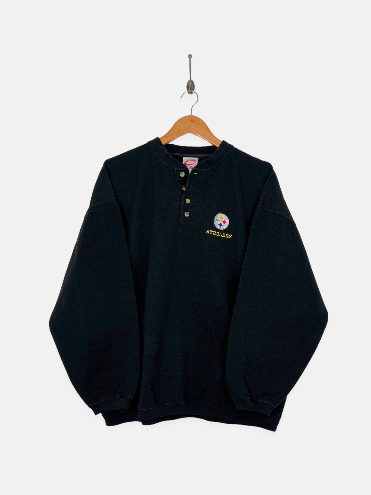 90's Pittsburgh Steelers NFL Embroidered Vintage Sweatshirt Size L-XL