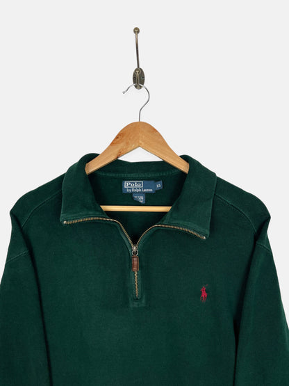 90's Ralph Lauren Embroidered Vintage Quarterzip Sweatshirt Size M-L