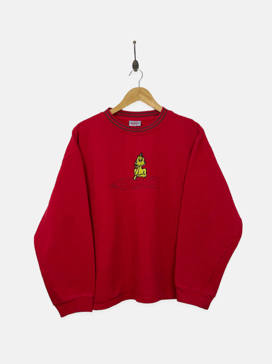 90's Mr. Grinch Embroidered Vintage Christmas Sweatshirt Size 10-12