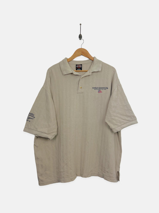 90's Harley Davidson USA Made Embroidered Vintage Polo Size 2XL