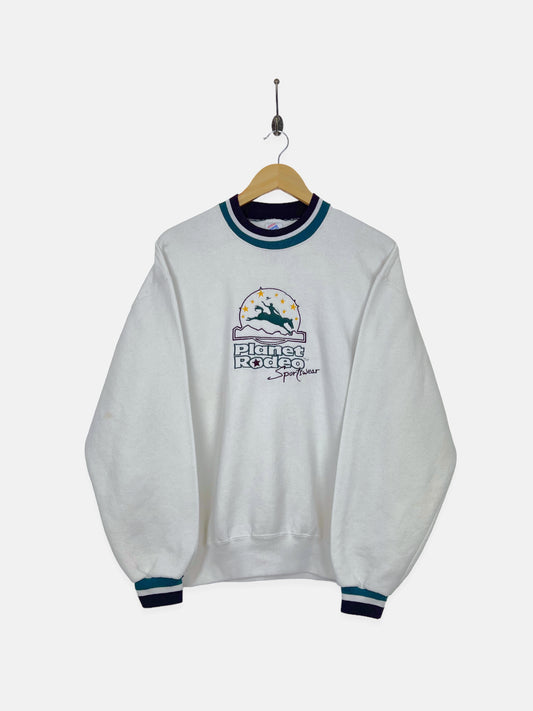 90's Planet Rodeo USA Made Embroidered Vintage Sweatshirt Size M