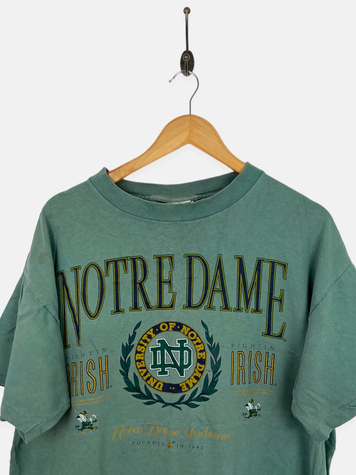 90's Notre Dame USA Made Vintage T-Shirt Size M-L