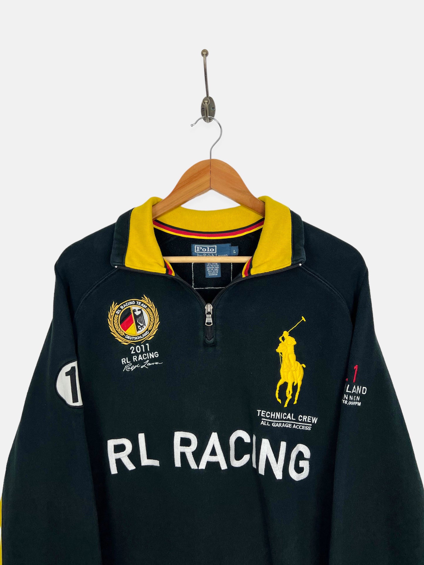 90's Ralph Lauren Racing #19 Embroidered Vintage Sweatshirt/Jacket Size M