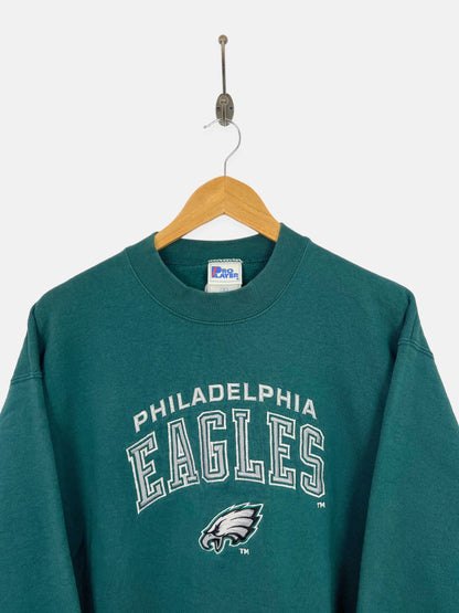 90's Philadelphia Eagles NFL USA Made Embroidered Vintage Sweatshirt Size M