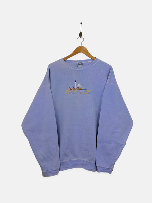 90's Cape May USA Made Embroidered Vintage Sweatshirt Size 2-3XL