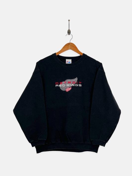 90's Detroit Red Wings NHL USA Made Embroidered Vintage Sweatshirt Size 6-8