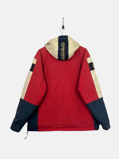 90's Napapijri Geographic Embroidered Vintage Jacket with Hood Size XL-2XL