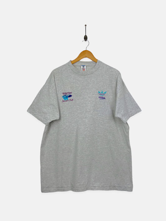 90's Adidas Warrior Soccer Club USA Made Vintage T-Shirt Size XL