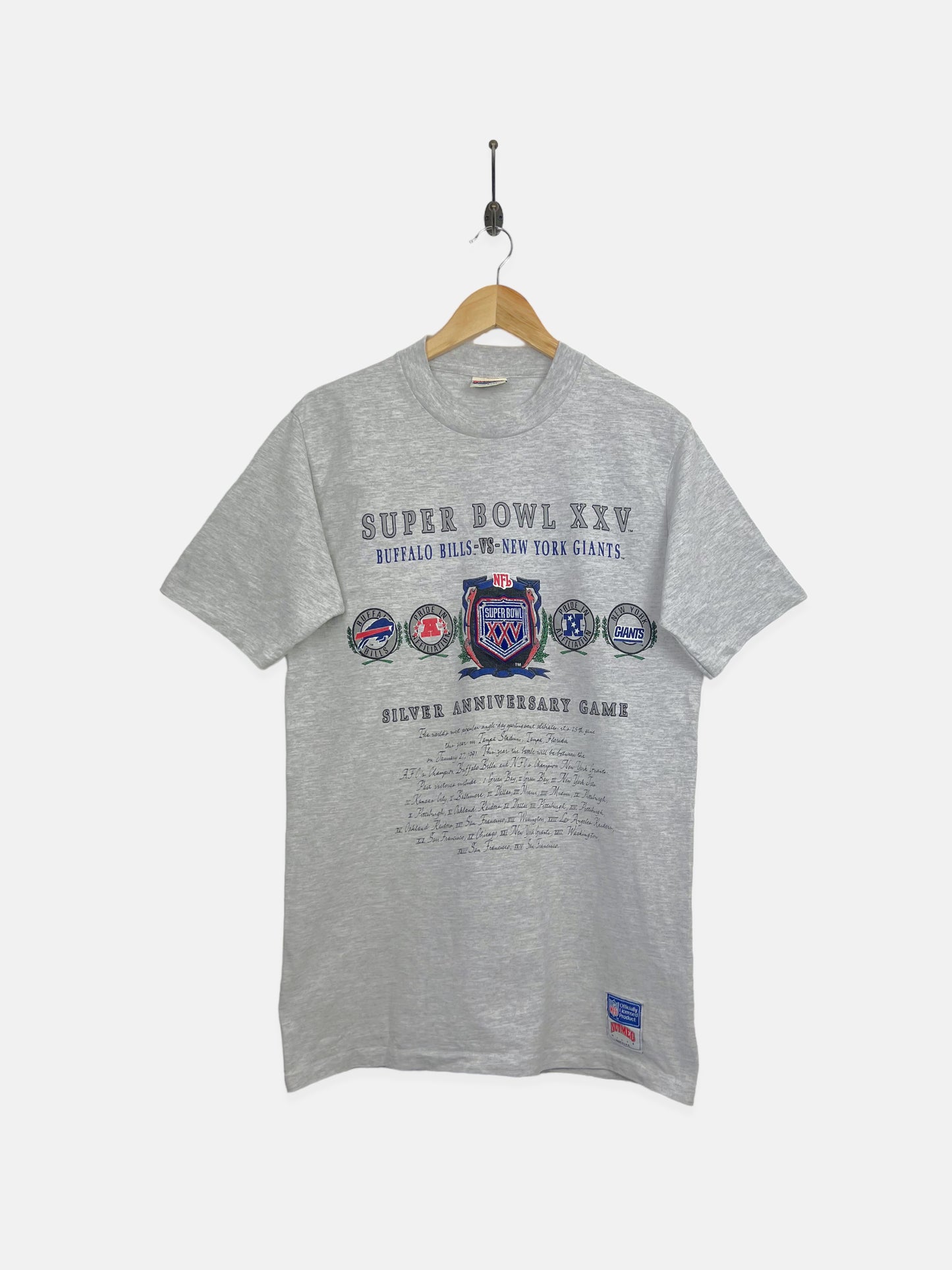 90's Bills vs Giants NFL USA Made Vintage T-Shirt Size 8-10