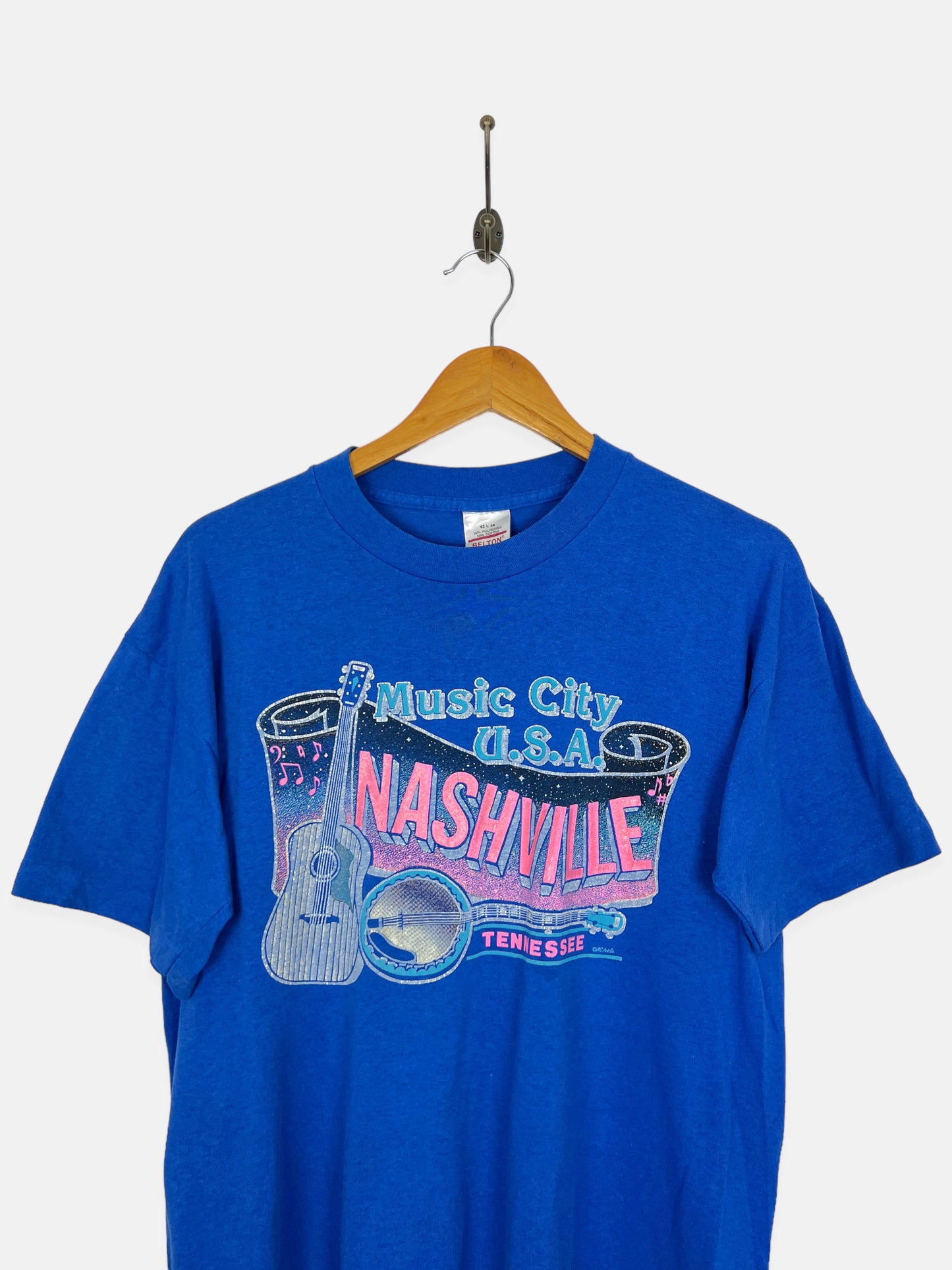 90's Music City Tennessee USA Made Vintage T-Shirt Size 12-14