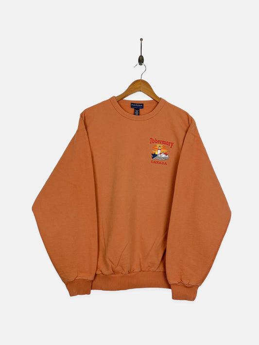 90's Tobermory Canada Made Embroidered Vintage Sweatshirt Size L-XL