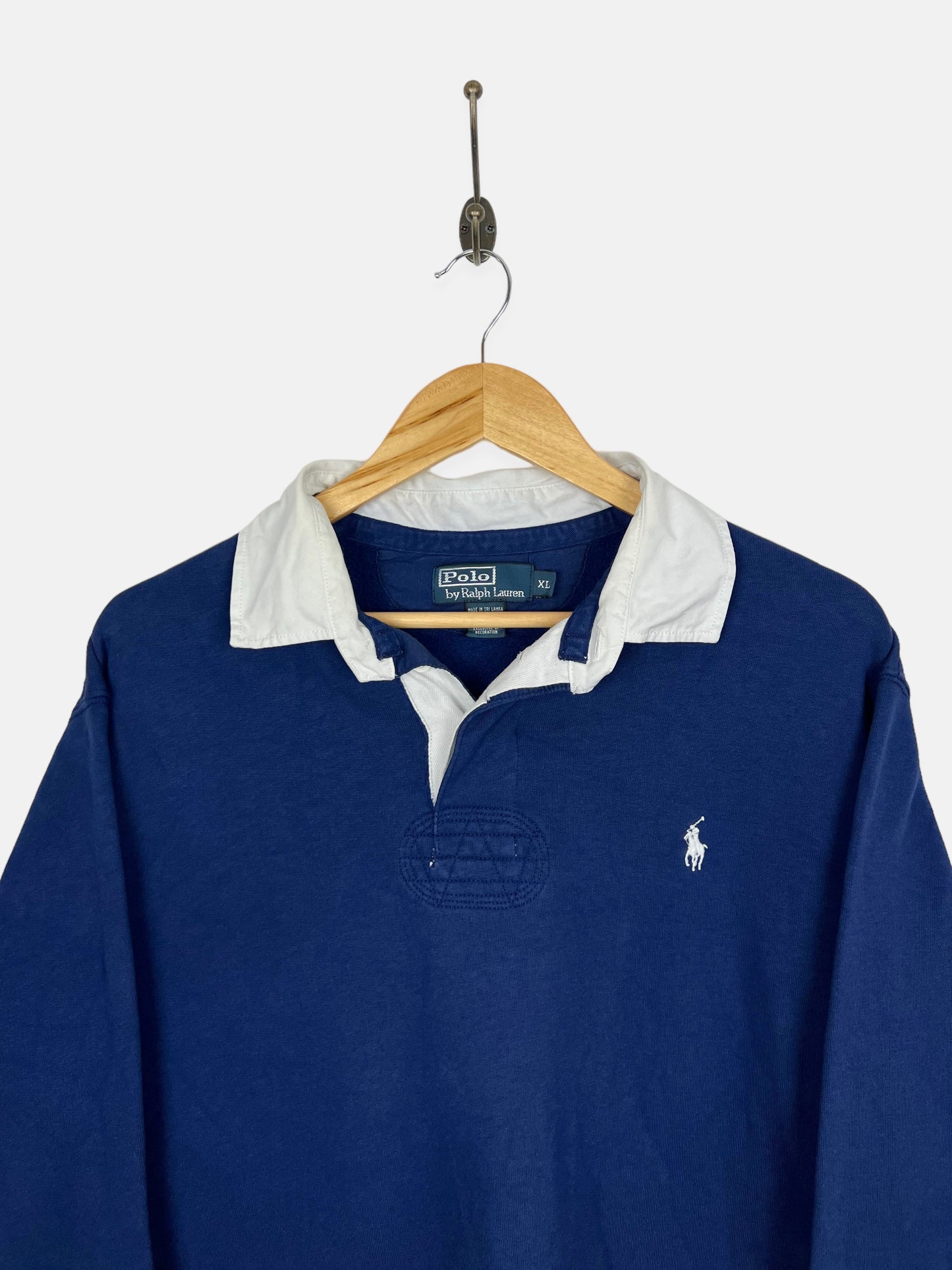 90's Ralph Lauren Embroidered Vintage Collared Sweatshirt Size L-XL