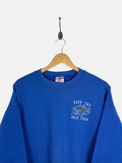 90's Bern TWP Swim Team Embroidered Vintage Sweatshirt Size 12-14