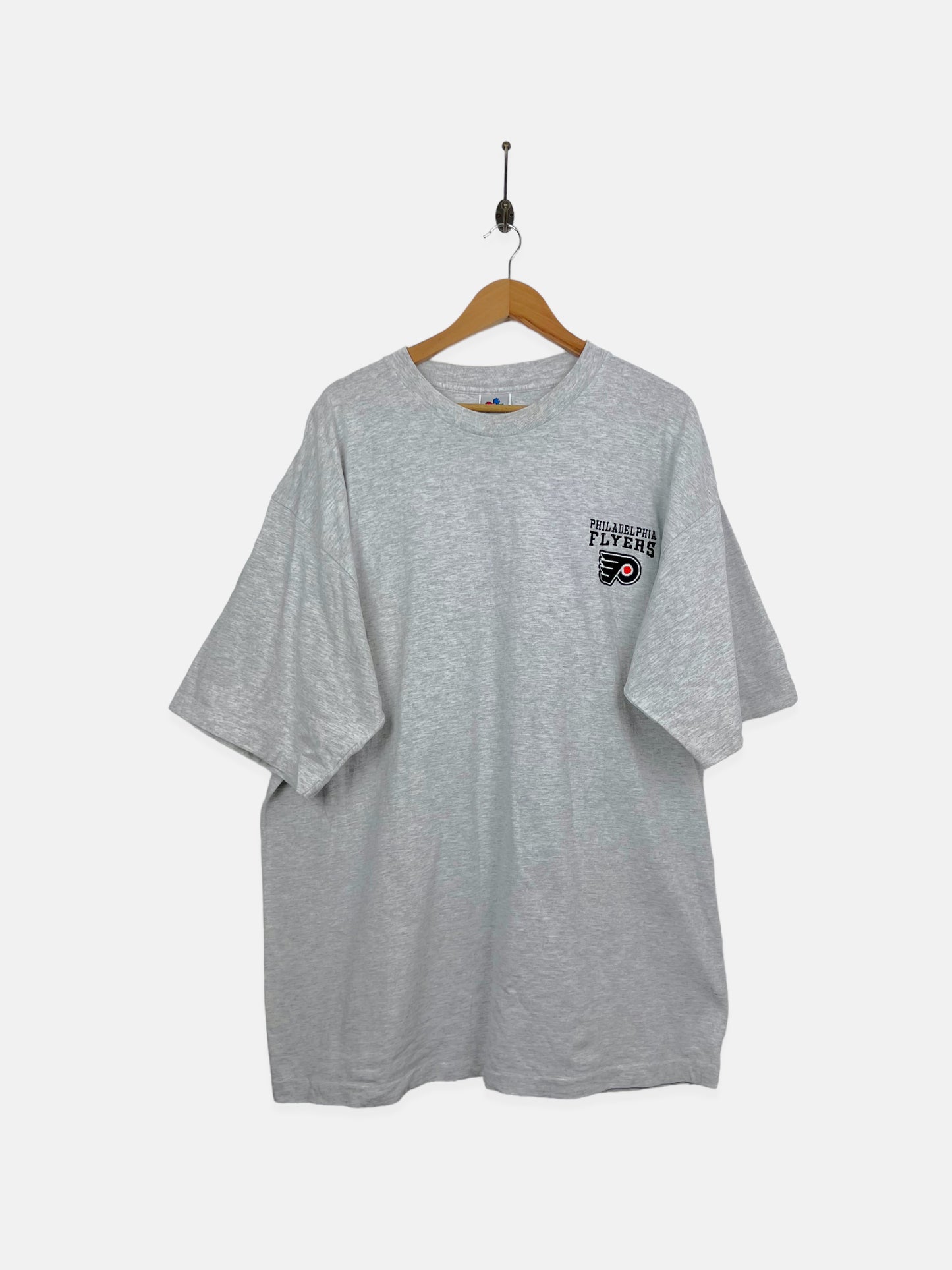 90's Philadelphia Flyers NHL USA Made Embroidered Vintage T-Shirt Size 2XL