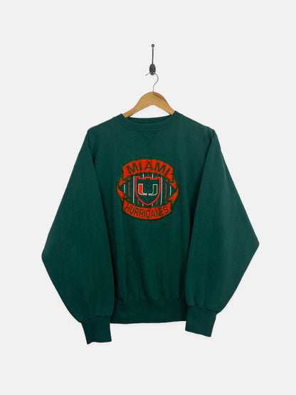 90's Miami Hurricanes Embroidered Vintage Sweatshirt Size M-L