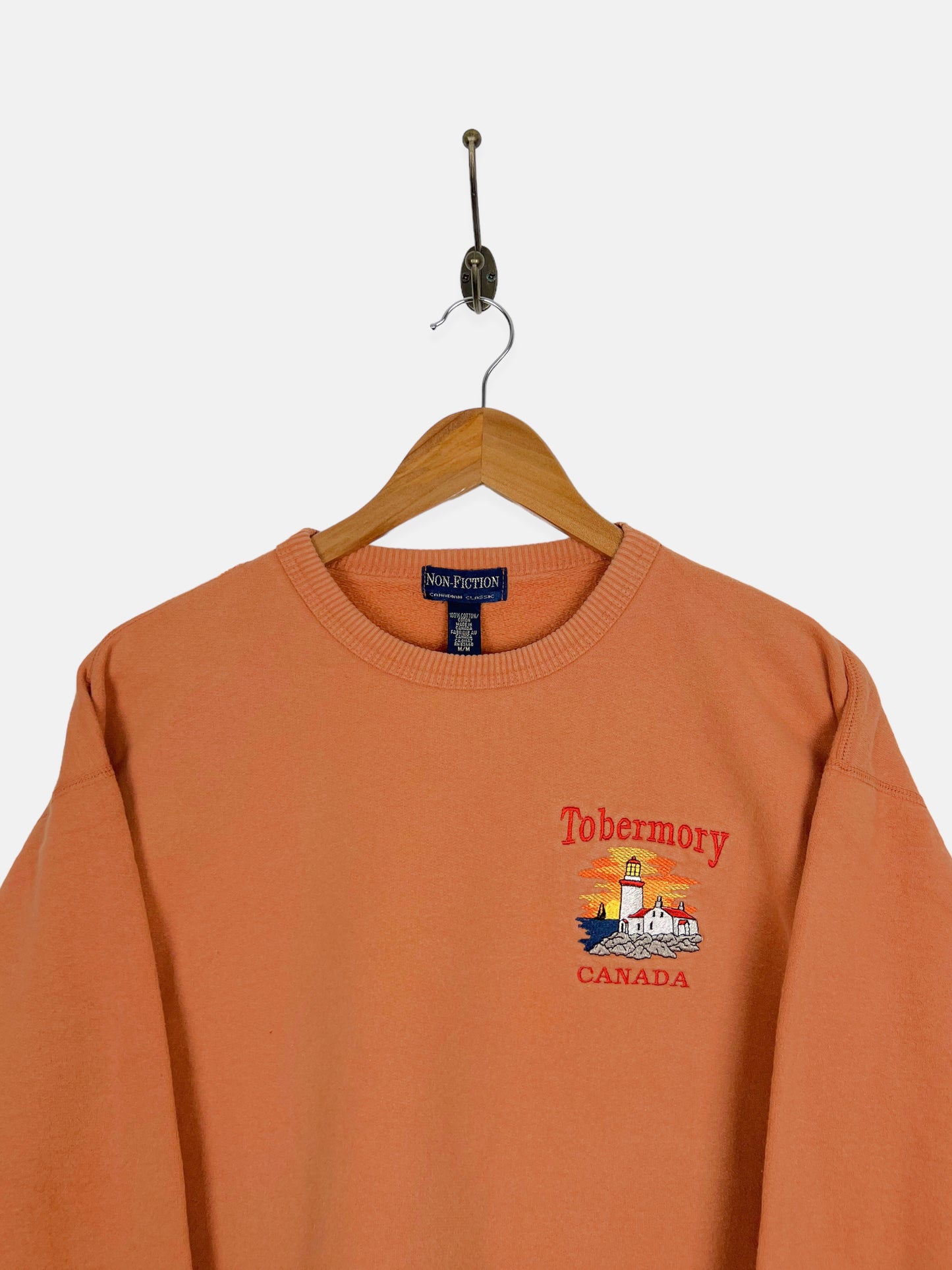 90's Tobermory Canada Made Embroidered Vintage Sweatshirt Size L-XL