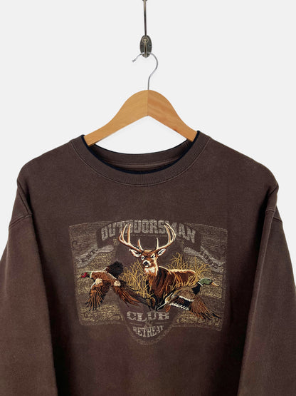 Outdoorsman Club Embroidered Vintage Sweatshirt Size S-M