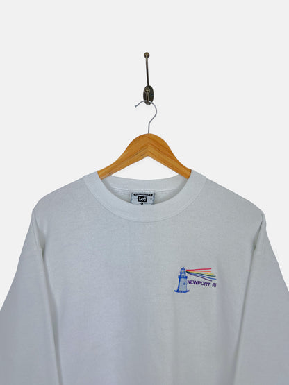 90's Newport Rhode Island USA Made Embroidered Vintage Sweatshirt Size M
