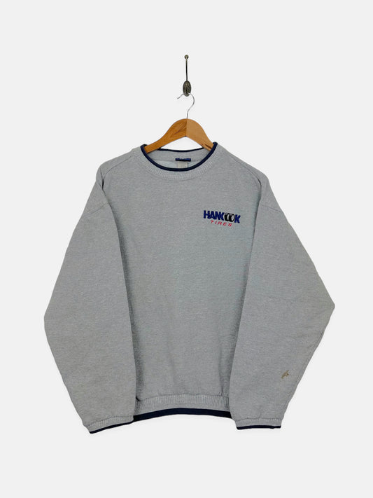 90's Hankook Tires USA Made Embroidered Vintage Sweatshirt Size M-L