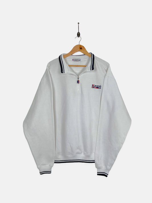 90's Carnival Embroidered Vintage Quarterzip Sweatshirt Size L-XL