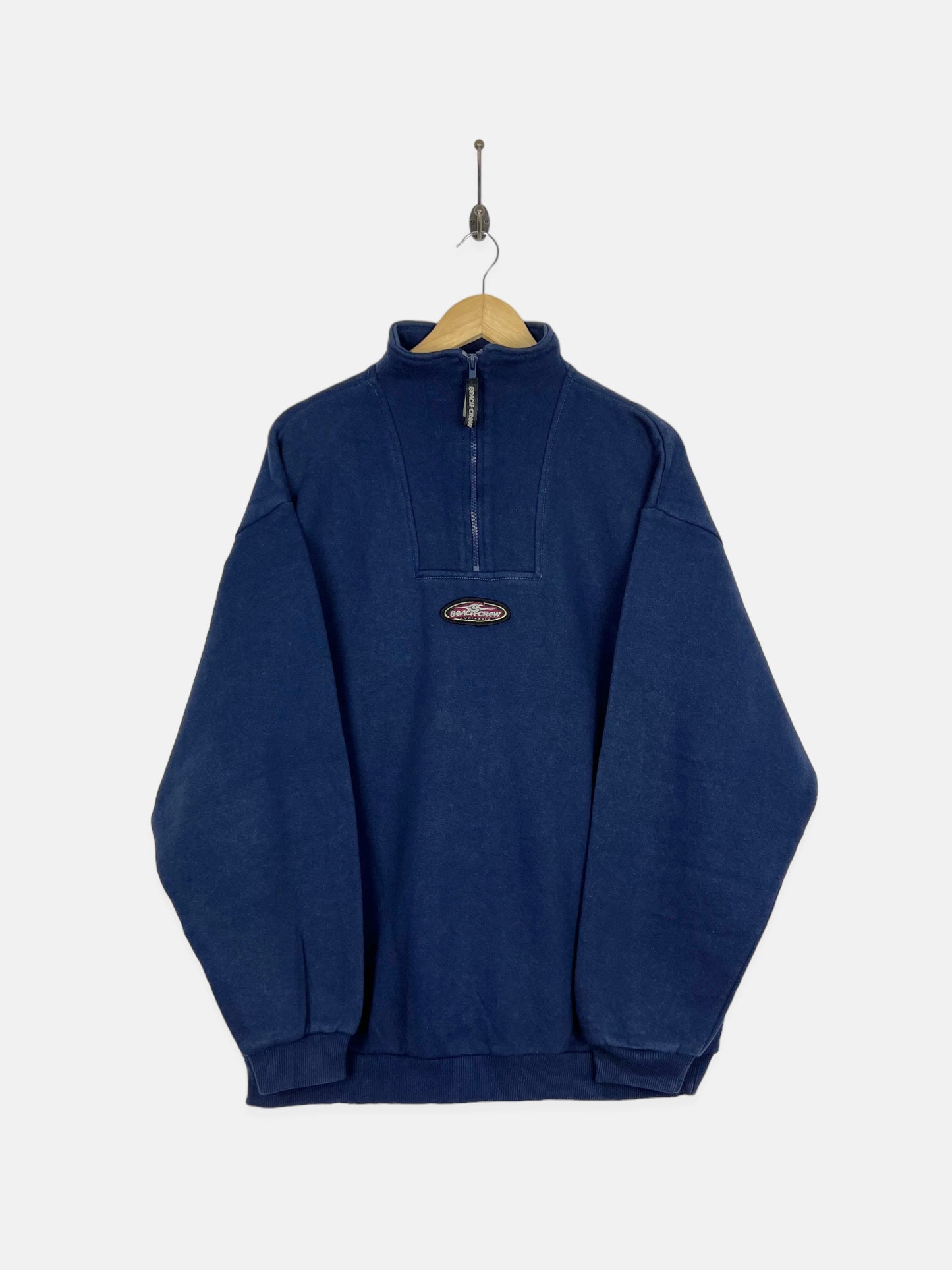 90's Beach Crew Australia Embroidered Vintage Quarterzip Sweatshirt Size L