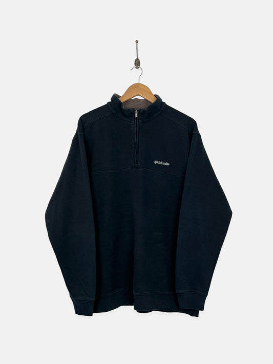 90's Columbia Embroidered Vintage Quarterzip Sweatshirt Size XL