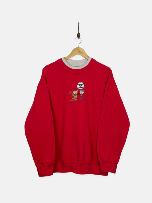 90's Peanuts Christmas Is The Joy Of Giving Embroidered Vintage Sweatshirt Size 12